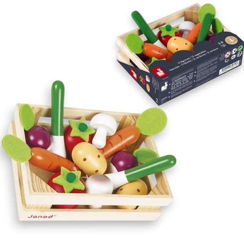 Janod wooden vegetable crate - janod,