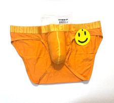 Andrew Christian Size 2XL Solid Cotton Blend Brief - Orange/Mustard Yellow