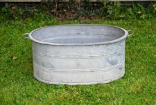 vintage old galvanized bath metal bath tub dog washing - 75 cm - FREE DELIVERY