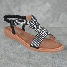 WOMENS LADIES DIAMANTE SANDALS