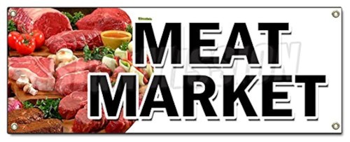 Signmission meat market banner - market,