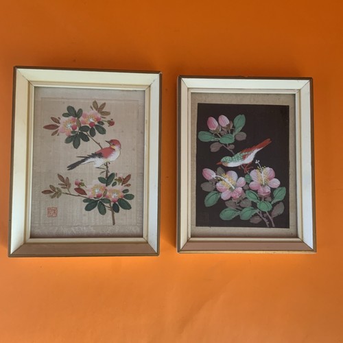 Vintage japanese silk painting - vintage,