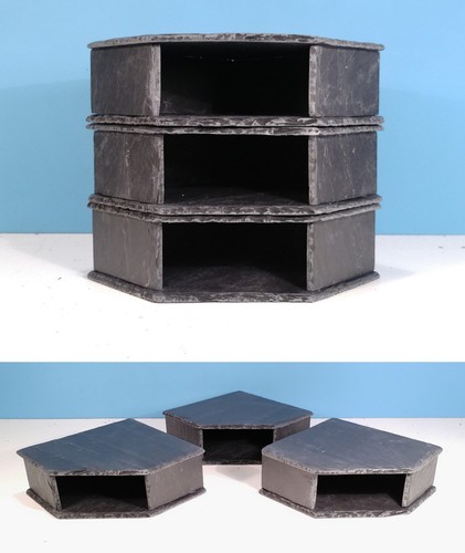 Corner slate cave stone - 3x,