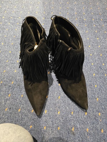 Sam edelman black suede fringe - edelman,