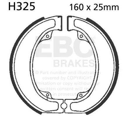 Ebc brake shoes h325 - brake,
