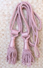 Pair Of Vintage Pink Tassel