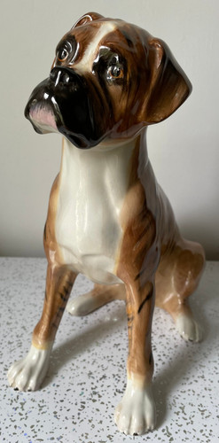 Large vintage ceramic - large, boxer