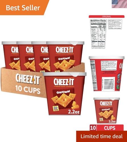 Cheese crackers baked snack - cheese,