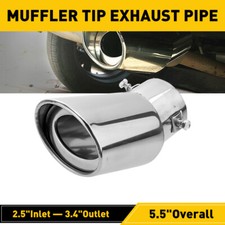 Stainless Steel Exhaust Pipe Tail Muffler Tip For Land Range Rover Sport Silver