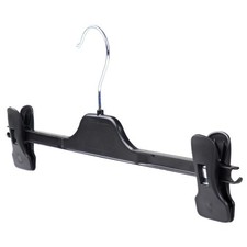 The Hanger Store Strong Black Plastic Clip Coat Hangers for Trousers & Skirts UK