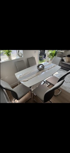 Modern white dining table - modern,