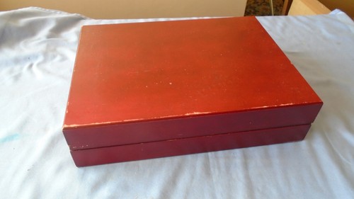 Mahogany cutlery box - cutlery,