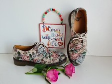 Dr  Martens 1461 Tapestry fabric floral Victorian roses shoes UK8 EU42 US10