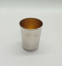 Solid Silver Beaker Stirrup Cup Portuguese Hallmarks