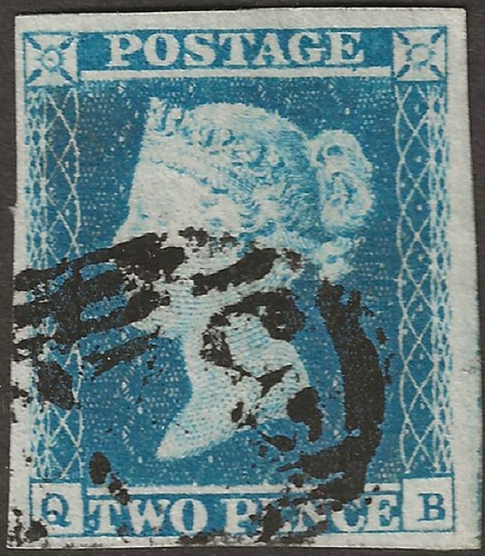 1849 two penny blue - qv,