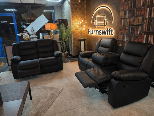Leather recliner sofa - 3+2,