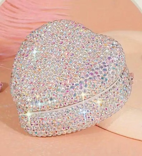 Personalised diamanté heart - diamanté,
