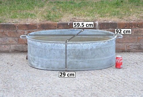 Vintage old galvanized bath - old,
