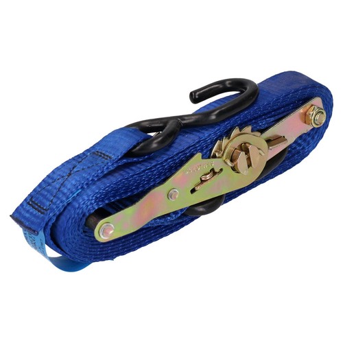 Blue ratchet strap tie - blue, down