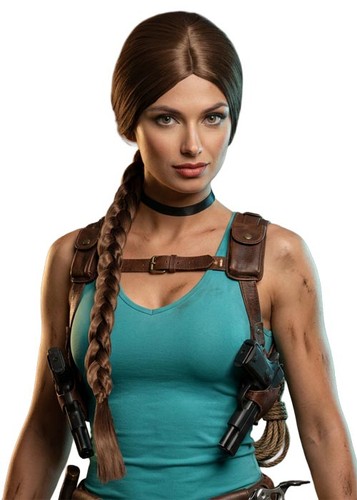 Womens long dark brown plaited - long,