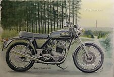 Norton Commando 850 Cannock Chase -  Watercolour Print by Andy Crabb #433