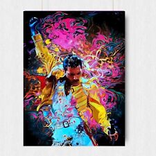 FREDDIE MERCURY POSTER PRINT ABSTRACT COLOUR WALL ART SIZE A4 A3