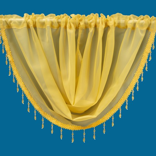 Plain beaded voile swags all - beaded,