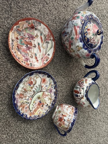 Japanese geisha girl tea set - japanese,