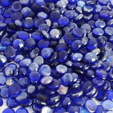 Cobalt BLUE Decorative GLASS Pebbles for Weddings, EVENTS, Mosaic, Aquarium Uses