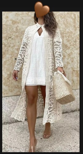 Zara embroidered guipure coat - zara,