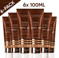 6x 100ml Vita Liberata Body Blur Sunless Glow Self Taning HD Skin Finish Latte