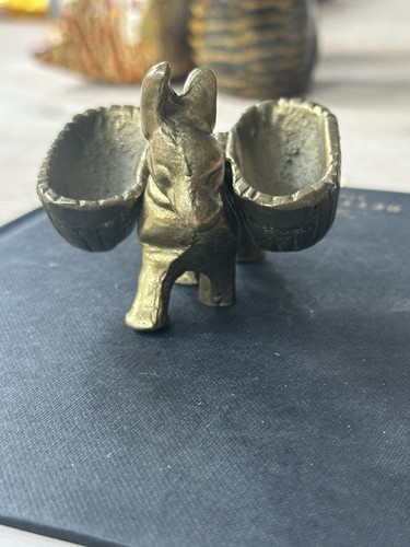 Vintage brass donkey - brass,