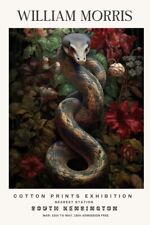 William Morris Snake Vintage Forest Cotton Prints Exhibition Art Poster Print