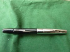 VINTAGE PLATIGNUM "GOLD TONE" LEVER FILL FOUNTAIN PEN - BLACK BODY