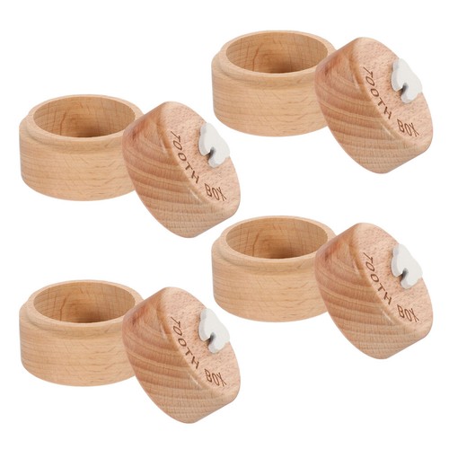 4pcs wooden baby teeth - 4pcs,