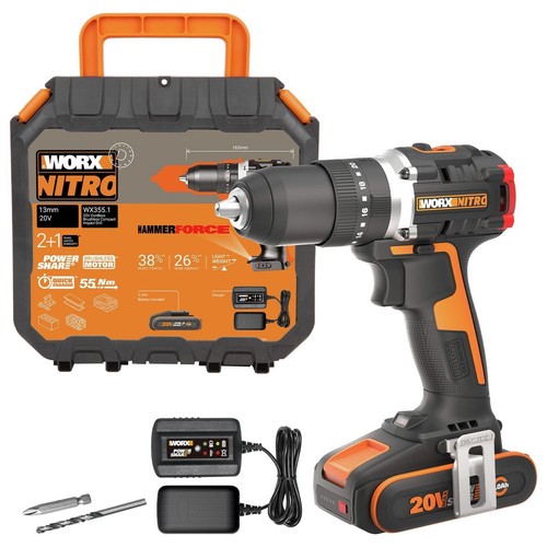 Worx 20v 55nm cordless - 20v,