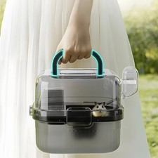 With Large Flip Cover Hamster Cage Portable Chinchilla Cage  Hamster Bird