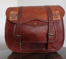 Motorcycle saddlebags 1side bag 12"x15"x5"inch bag brown leather bags