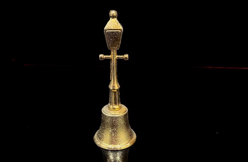 Vintage brass lamp post - , shape