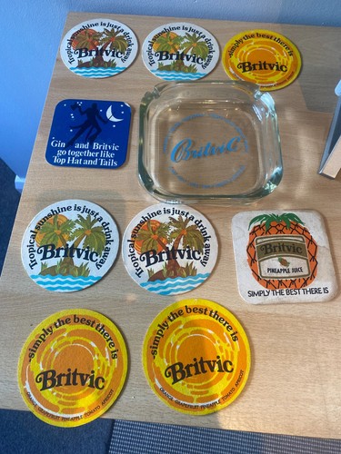 Britvic glass ashtray 9x - glass,