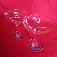 HIGHLY COLLECTABLE 1970s PAIR OF 'BABYCHAM' GLASSES