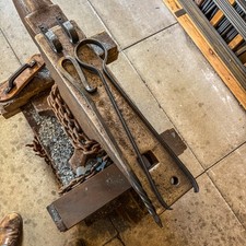 Hand-Forged Fire Poker & tongs