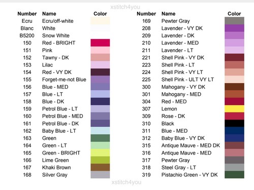 Blanc 319 dmc cross stitch - dmc,