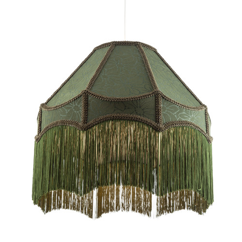 Classic forest green floral - green,