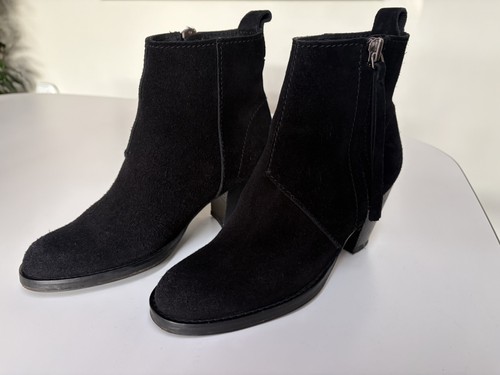 Black suede acne studios - black,