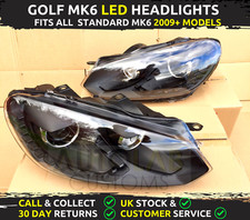 Golf MK6 LED Headlights Lights Golf GTD GTI Headlights 2009+ UK Fast Post