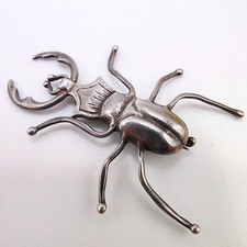 Antique Stag Beetle Brooch