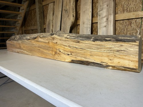 Spalted maple mantle - spalted, mantle/fireplace