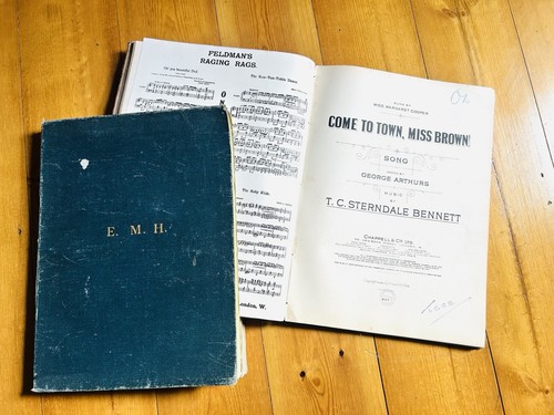 Antique music song sheet - music,
