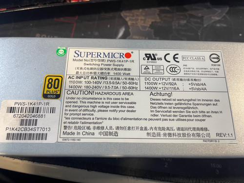 Supermicro pws 1k41p 1400w - supermicro,